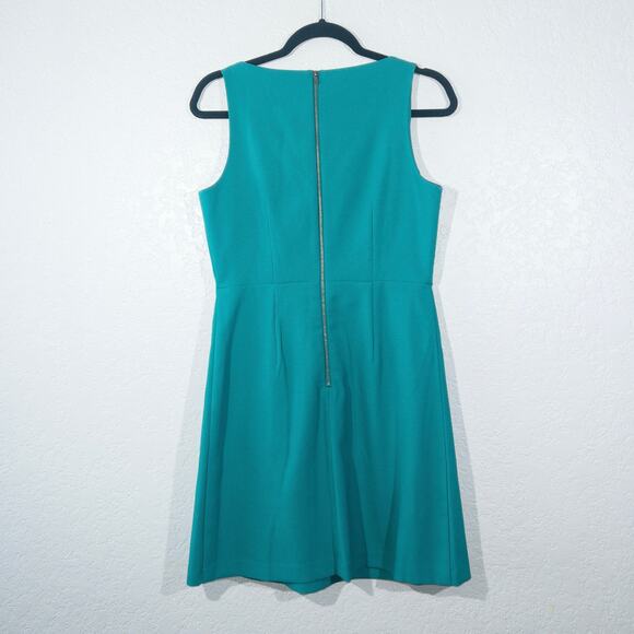 Loft Green Sleeveless V-Neck Dress Size 4 - Picture 5 of 7